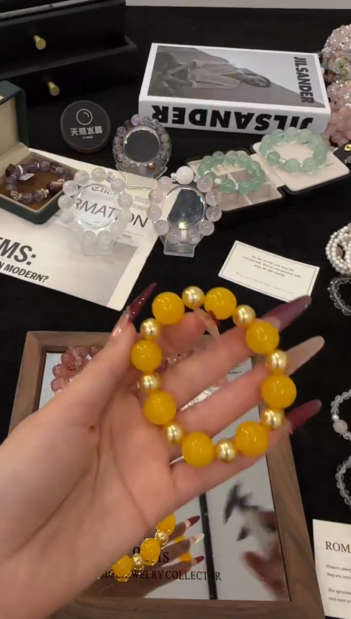 未镶嵌手链水晶黄亦玫x3574