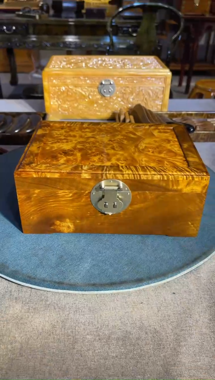 乌木类成套家具瘤疤首饰盒 16