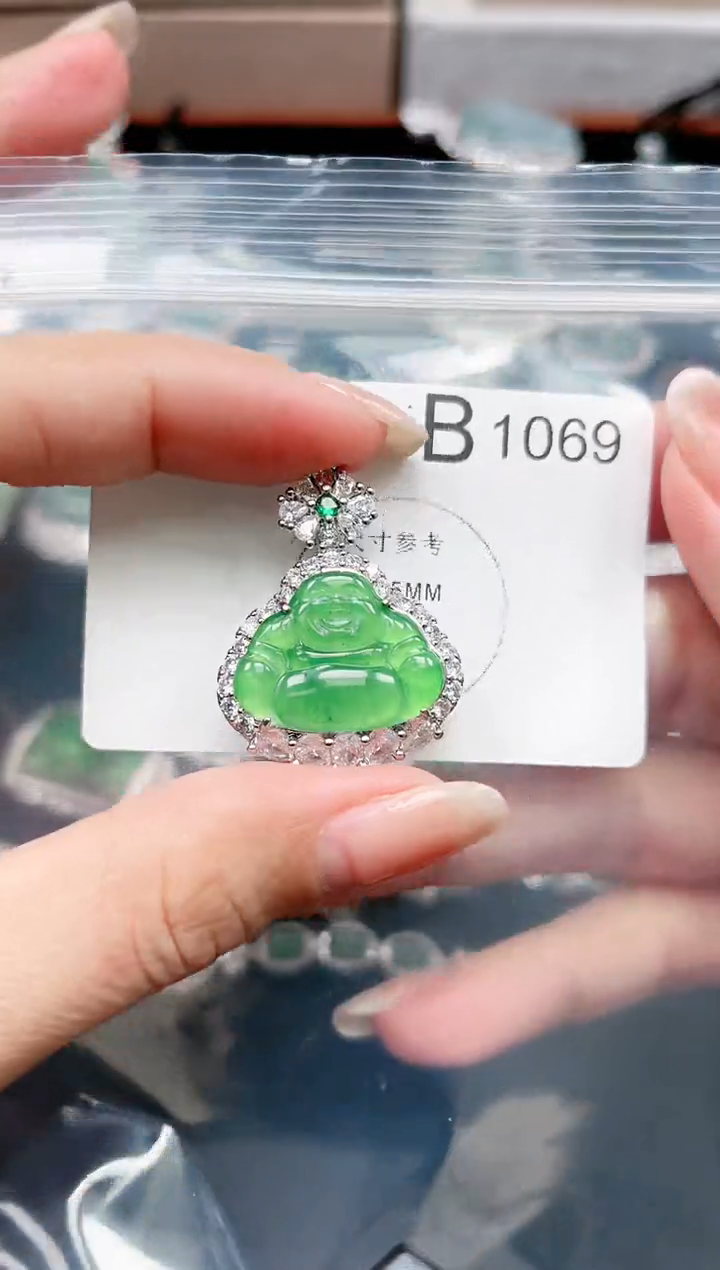 【闪购商品】翡翠颈饰未镶嵌1069赠皮绳