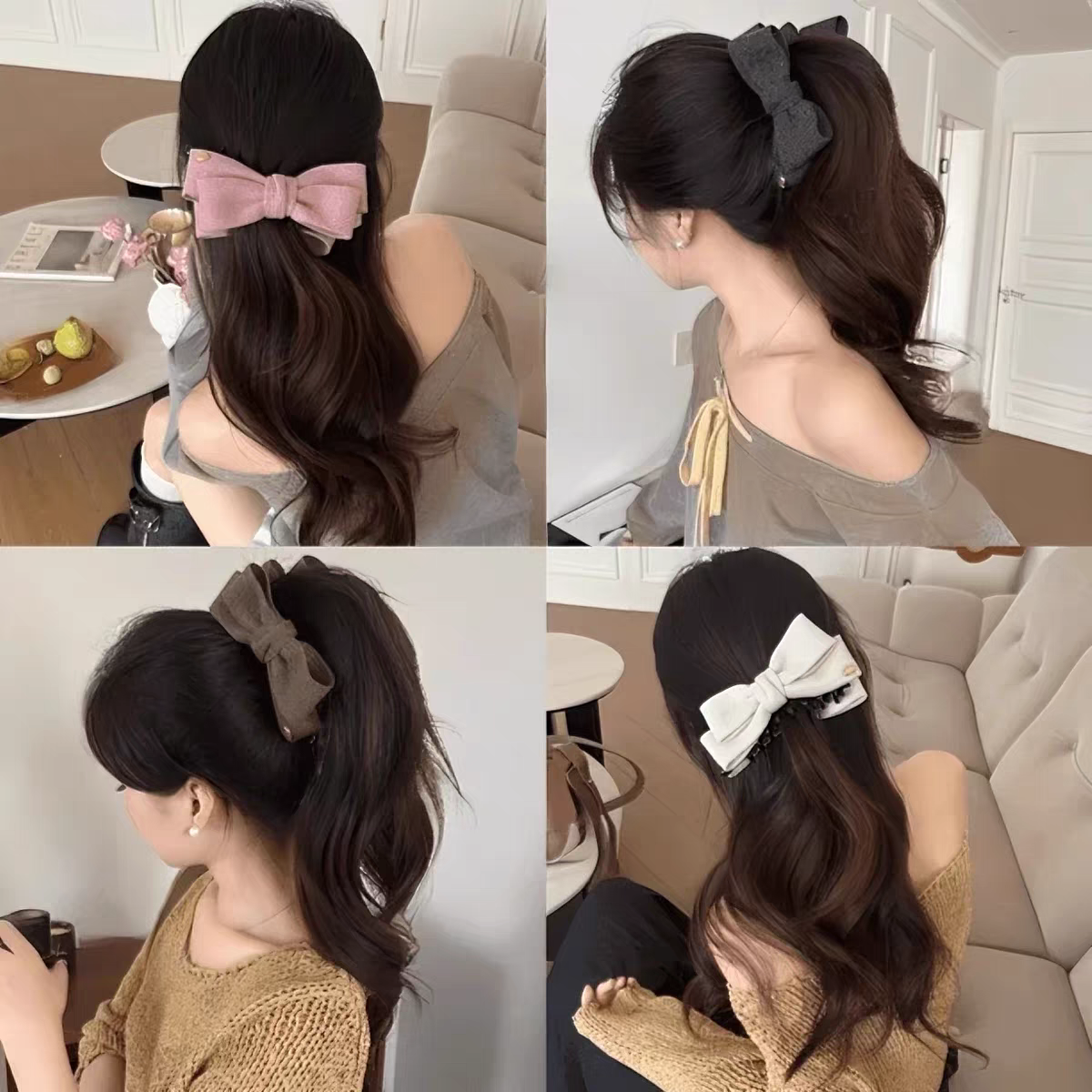  A链接 对夹发圈抓夹时尚简约气质百搭 