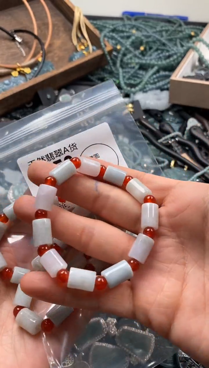 【闪购商品】翡翠颈饰未镶嵌多样性发其一1952