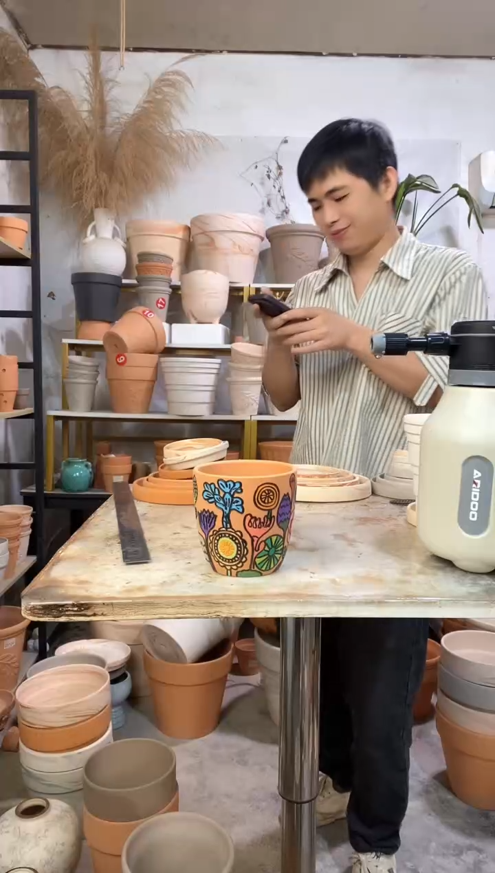 小**ā11*11手绘 1盆无托