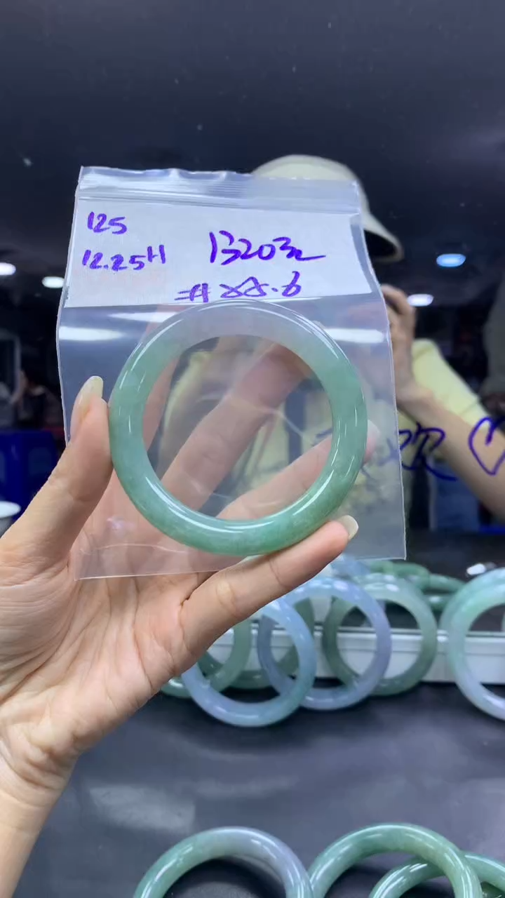 未镶嵌定制翡翠125手镯55.6+1320元+拍一发一