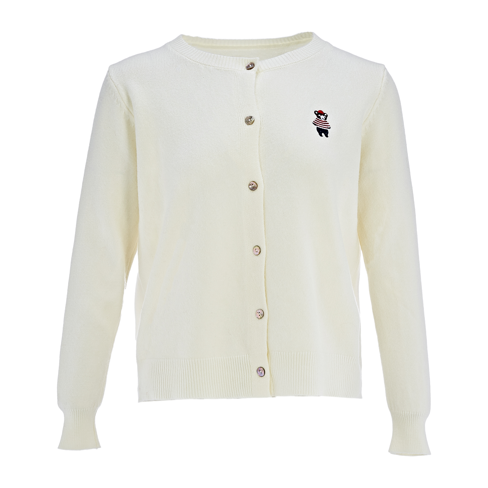 MeByMarieElie【十冬腊月】气质休闲可爱风小熊刺绣毛衫EAF44E69620