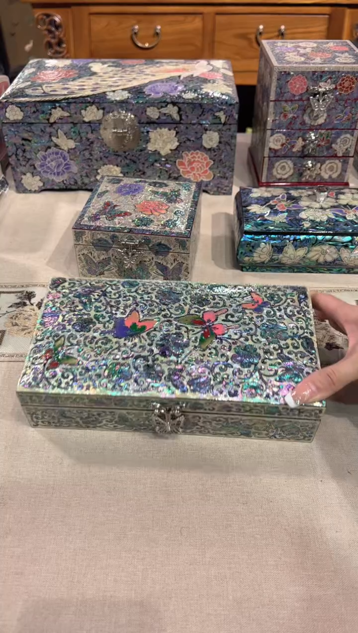 【闪购商品】单层单盖.弘贝雅螺钿漆器文化馆 