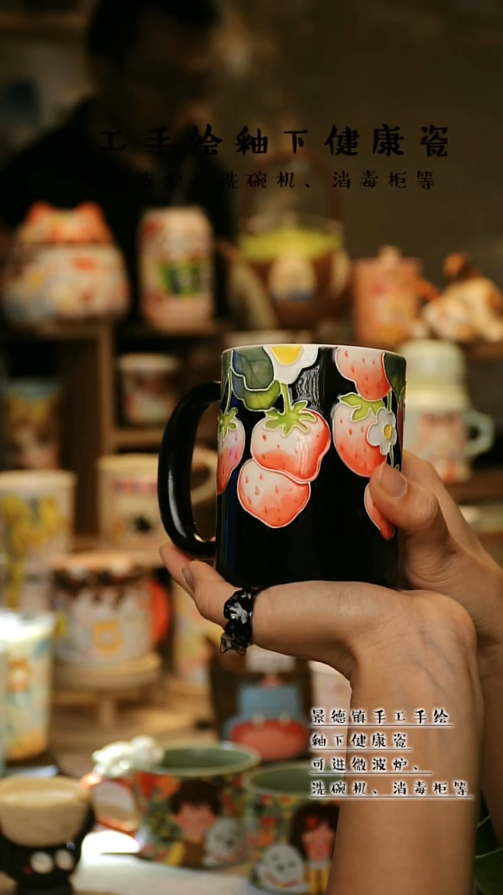【闪购商品】杯陶瓷景德镇高温釉下彩&A752