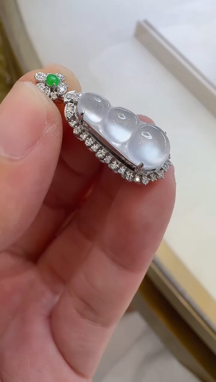 翡翠18K金镶嵌吊坠(不含链)多样性团购发一件