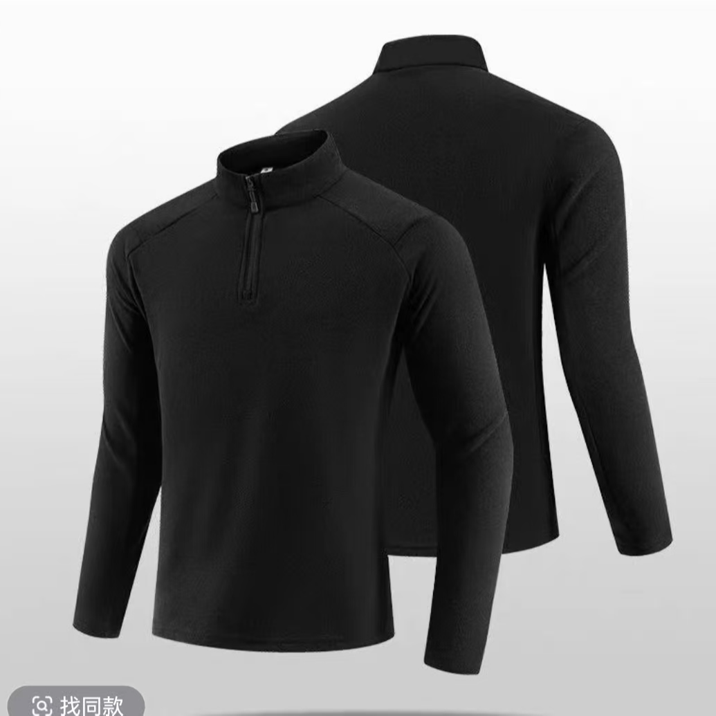 秋冬时尚潮牌百搭半拉链立领商务休闲长袖9