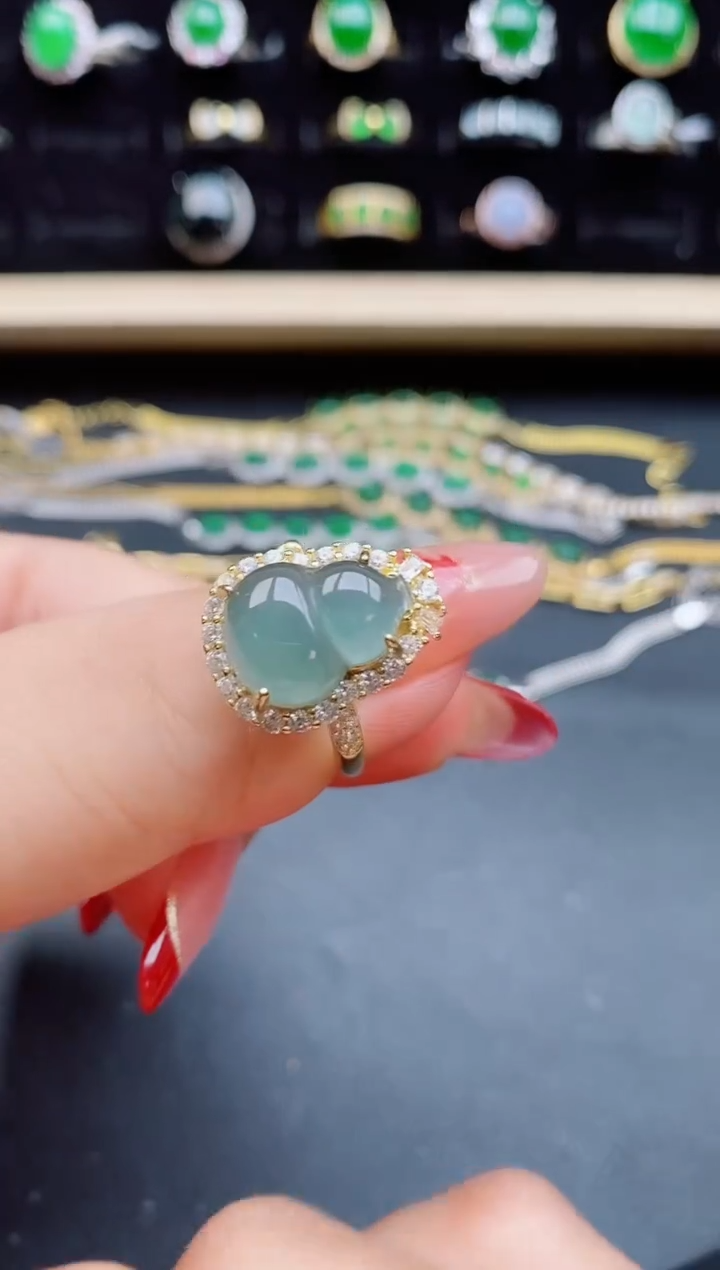 【闪购商品】翡翠戒指银S925镶嵌5080550