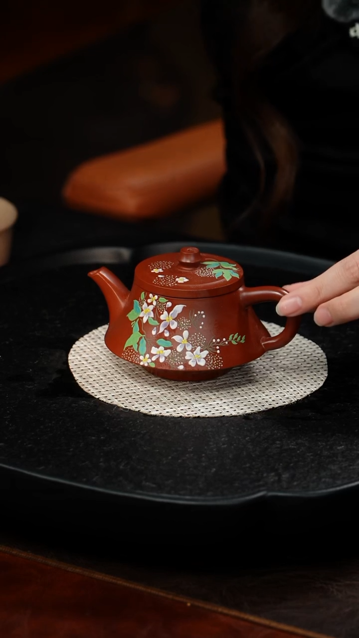 茶壶紫砂柱础10 朱泥 140毫升 HMX