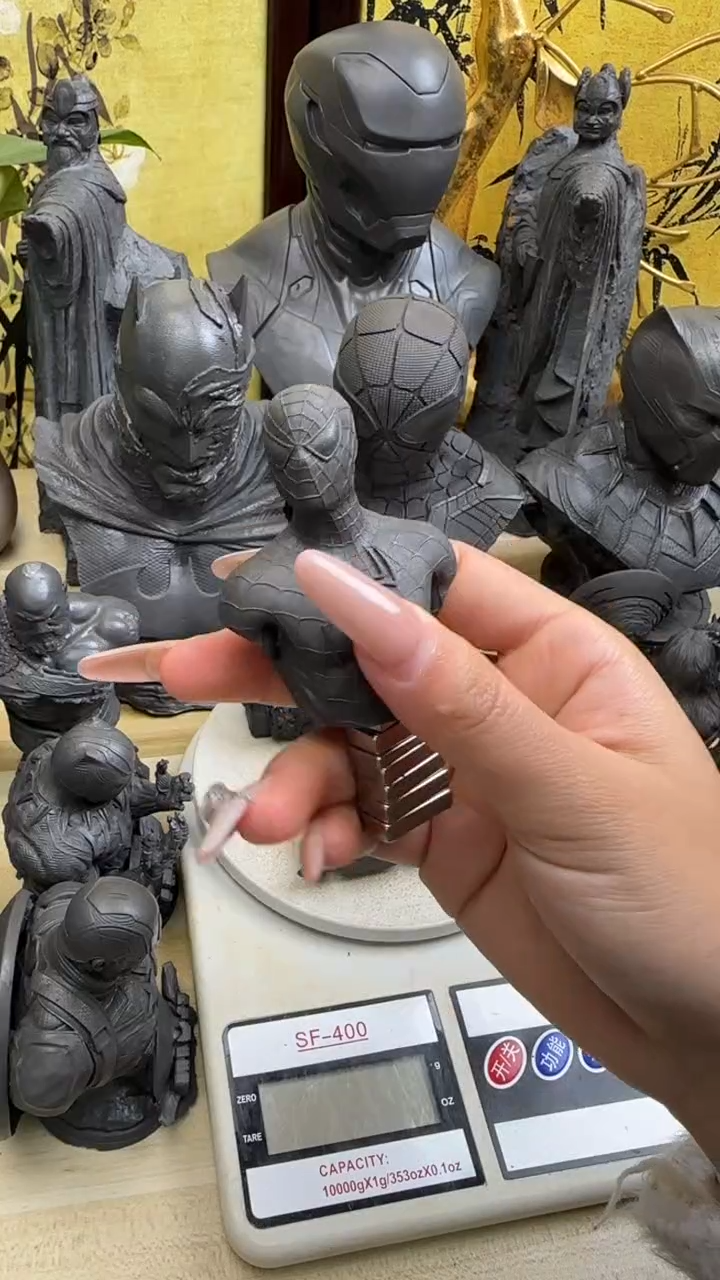 铁精致实心铁艺摆件半身像蜘蛛侠