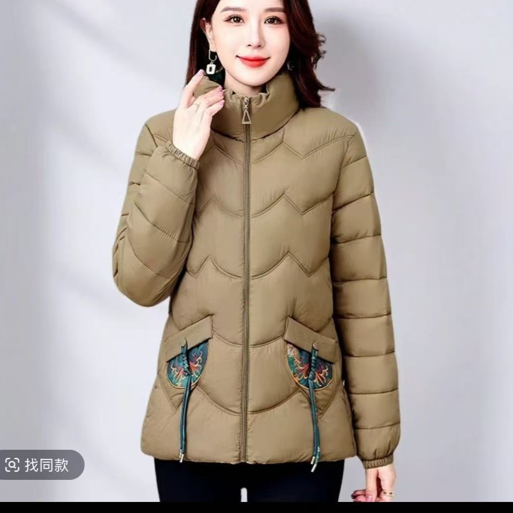 056-棉袄中老年女装妈妈冬季外套时尚保暖秋冬修身