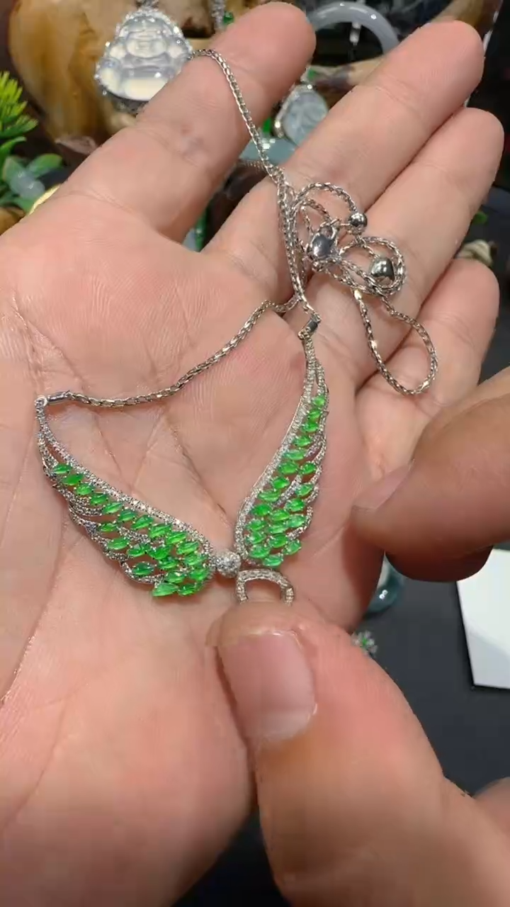 【闪购商品】翡翠套链18K金镶嵌套链