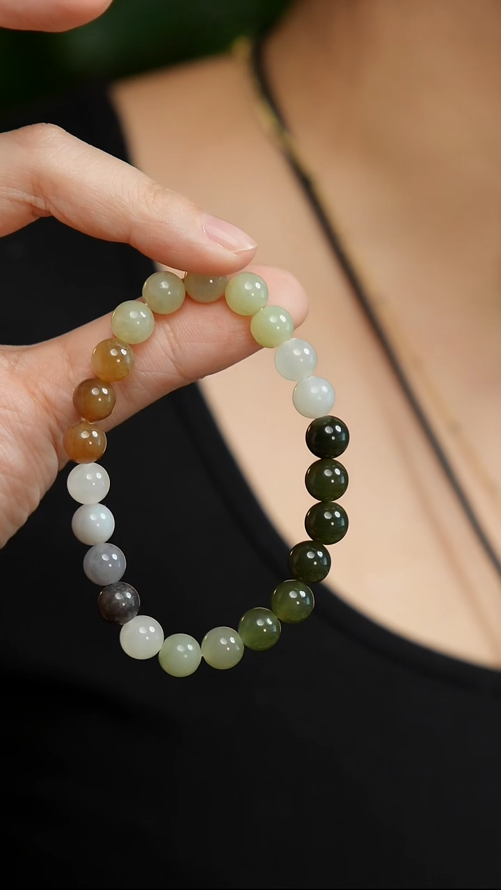 未镶嵌手串和田玉多宝