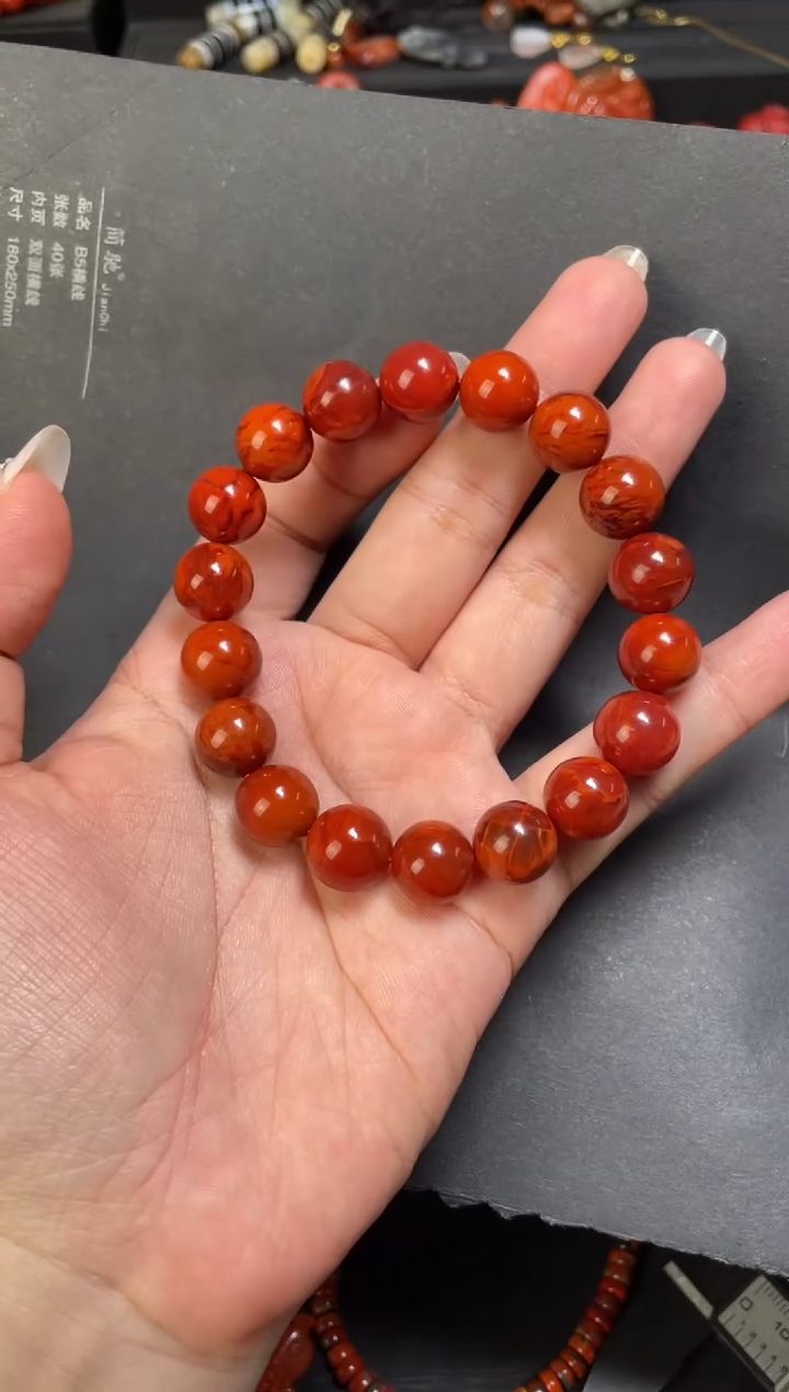 未镶嵌10南红玛瑙手串--12