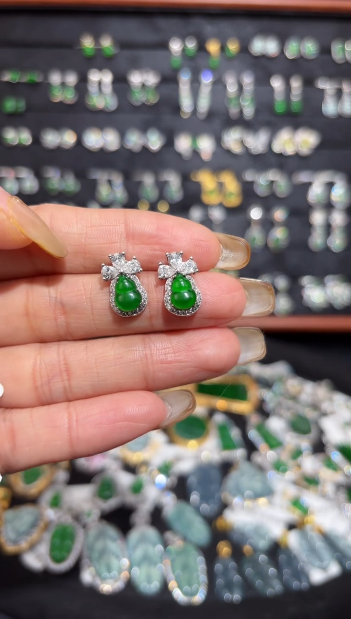 【闪购商品】翡翠颈饰银S925镶嵌葫芦/支持复检/一件