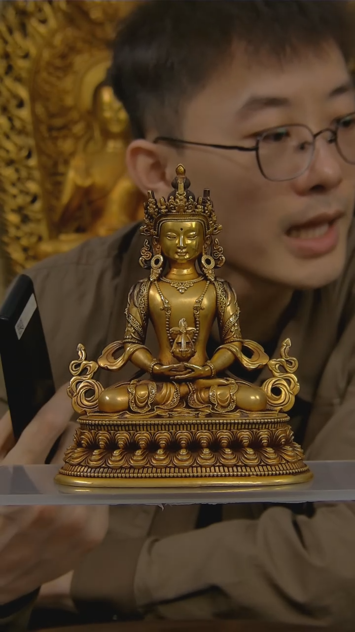 【闪购商品】鎏金长寿佛铜器收藏