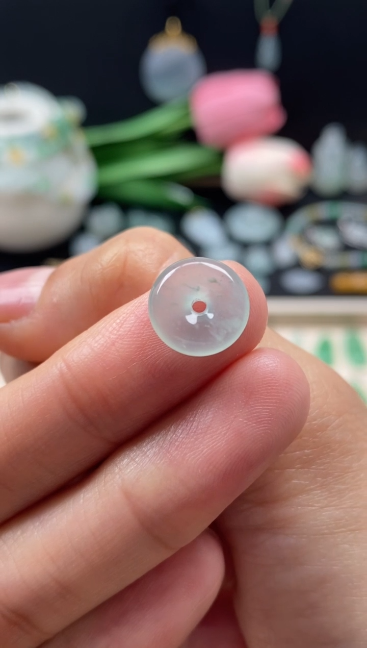 【闪购商品】翡翠未镶嵌颈饰翡翠冰晴平安扣
