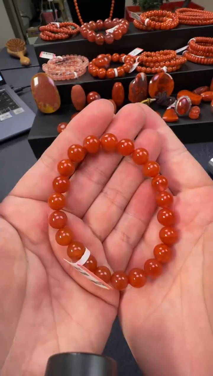 【闪购商品】南红玛瑙手链未镶嵌原矿无优化8mm多样性发1