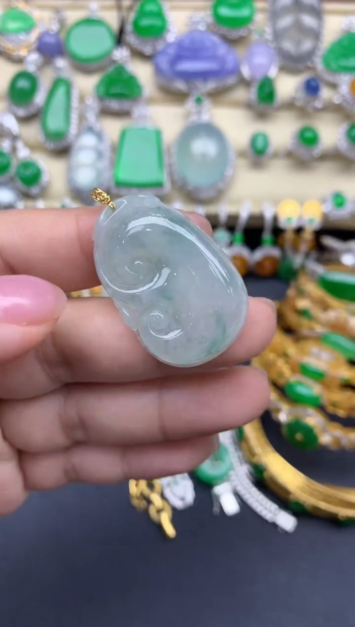 【闪购商品】翡翠颈饰18K金镶嵌27-中国好珍宝