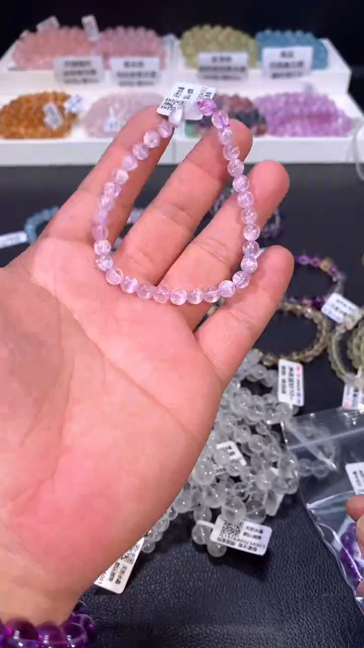 【闪购商品】水晶手链未镶嵌032拉丝紫锂辉5+