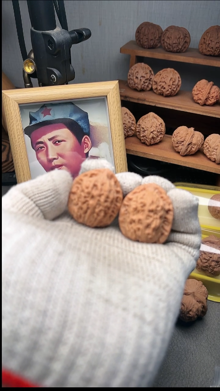 吊坠文玩核桃乾隆帽36骨质无敌