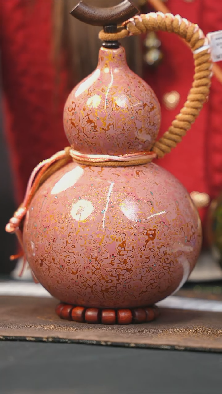 【闪购商品】WH204漆艺酒葫芦不包手串及旋转底座