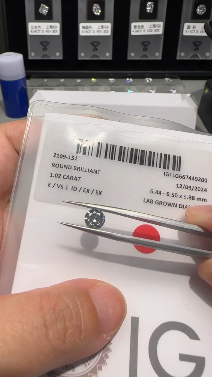 【闪购商品】实验室培育钻石裸石未镶嵌1.02ct E VS1