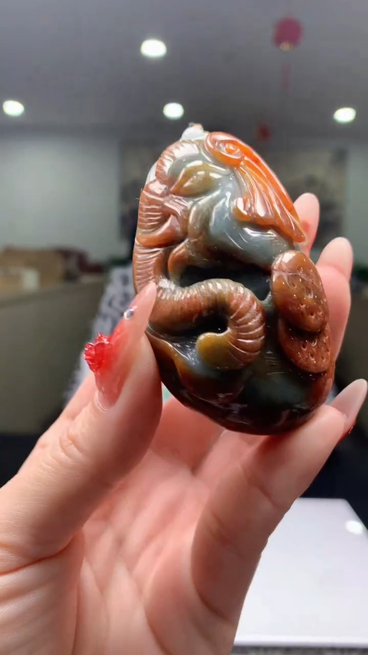 【闪购商品】定制翡翠未镶嵌1061ry-毛货挂件12