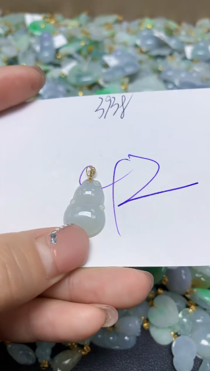 【闪购商品】翡翠挂件18K金镶嵌 天然翡翠A货