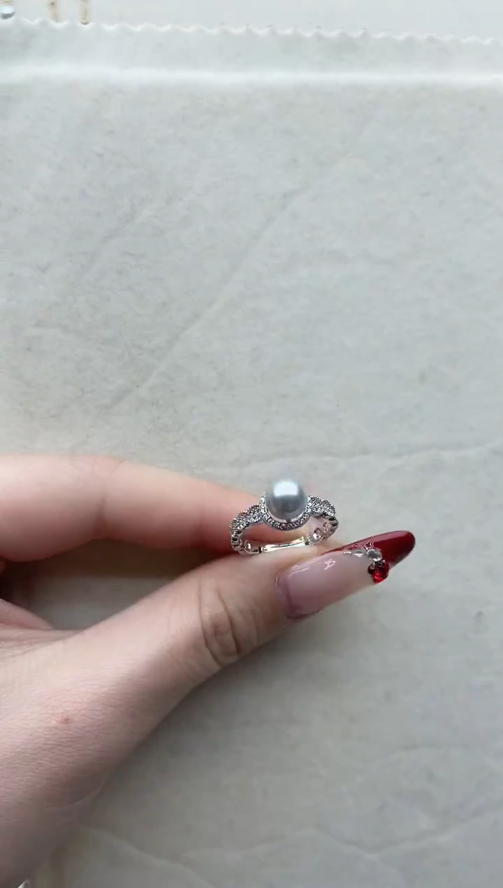 【闪购商品】海水珍珠戒指银S925镶嵌A43