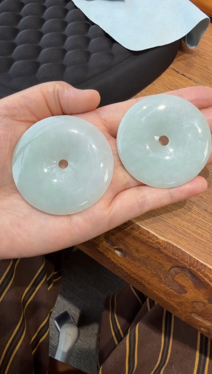 未镶嵌挂件翡翠A货翡翠多样性底色平安扣发一件