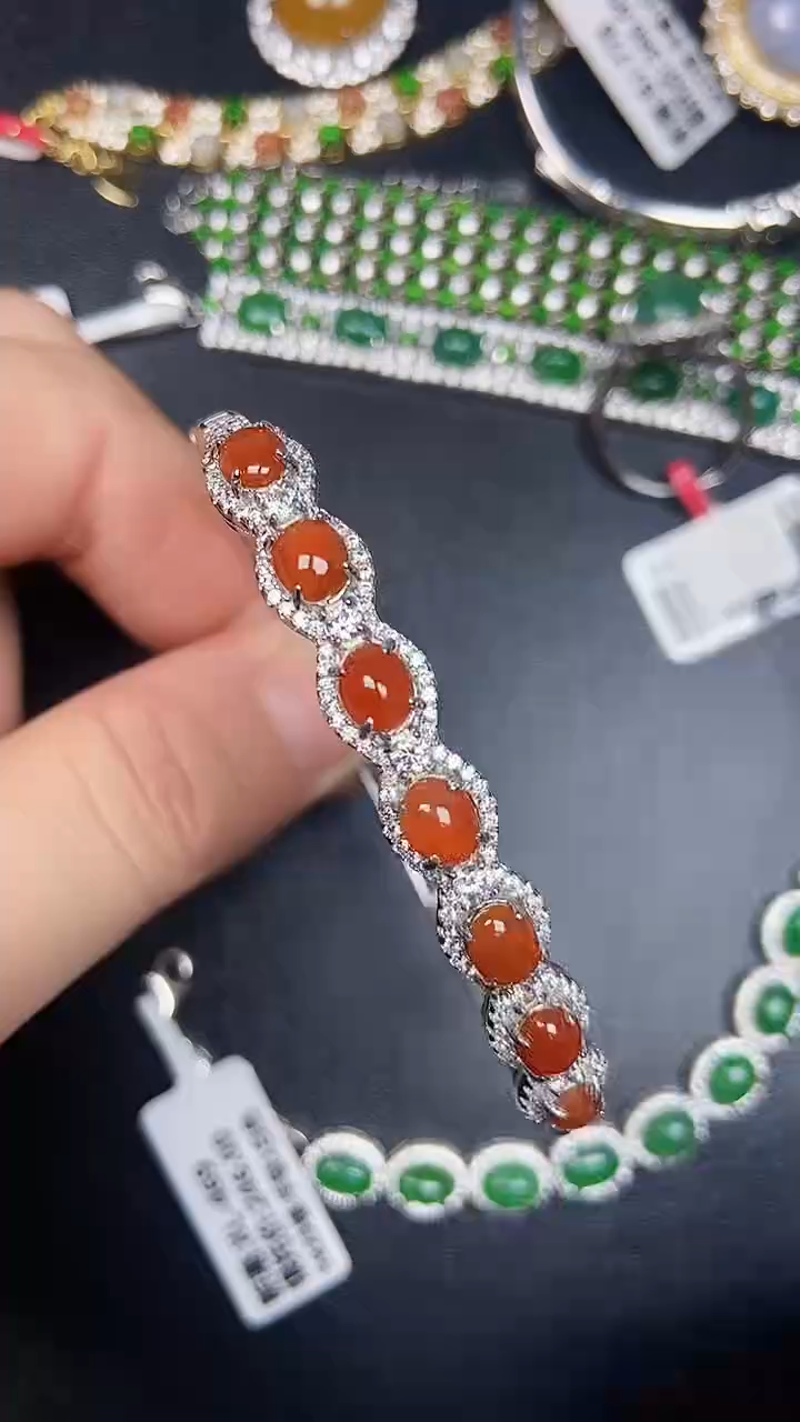 银S925镶嵌戒指翡翠3300