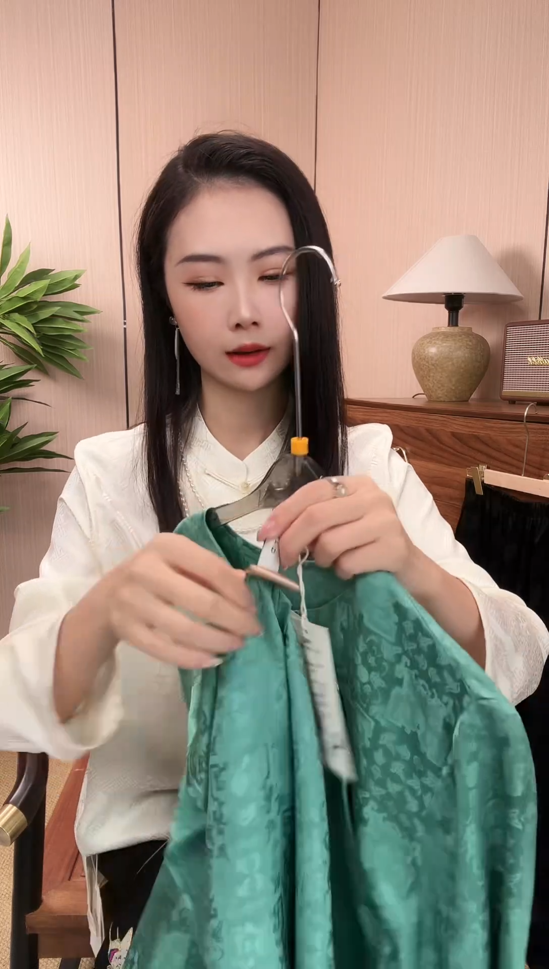 上久楷福禄湖蓝小衫S码100斤以内