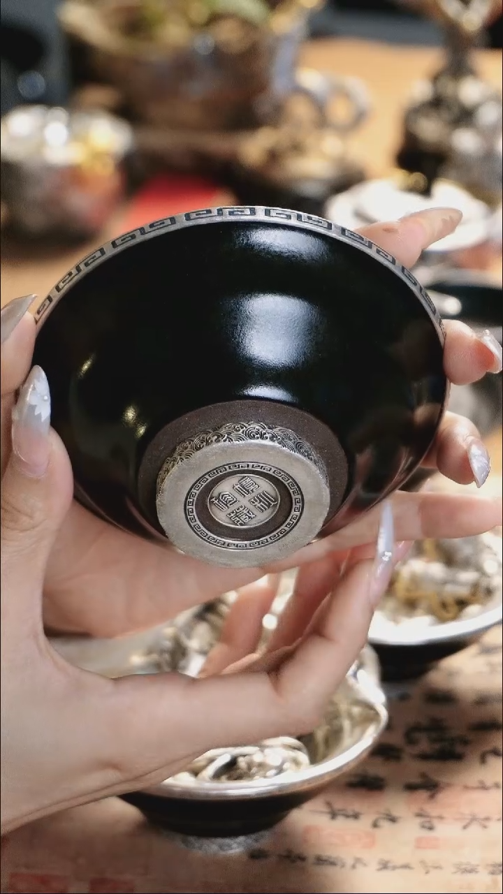 【闪购商品】境秋 内胆大蛇建盏主人杯