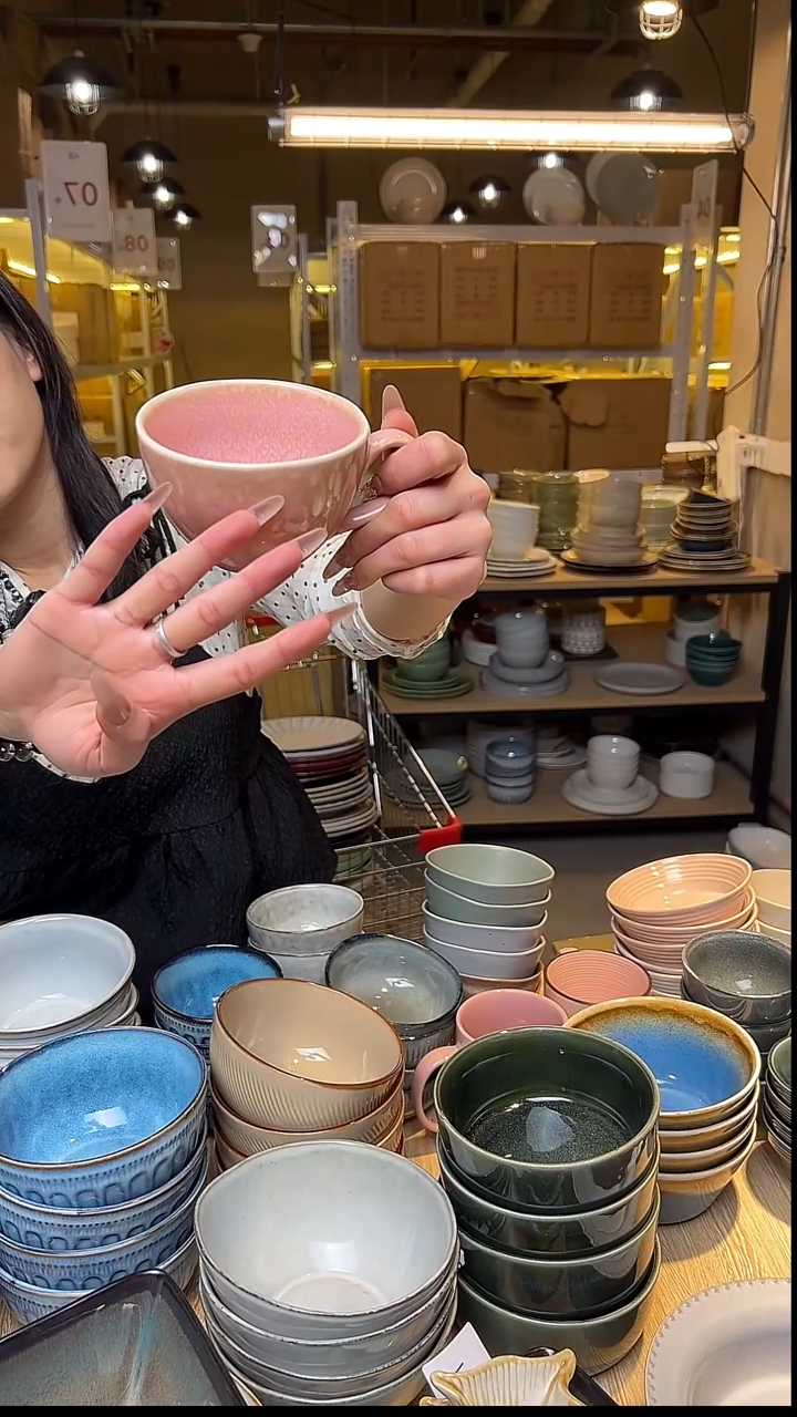 瓷89外贸尾货窑变釉下彩默外微瑕