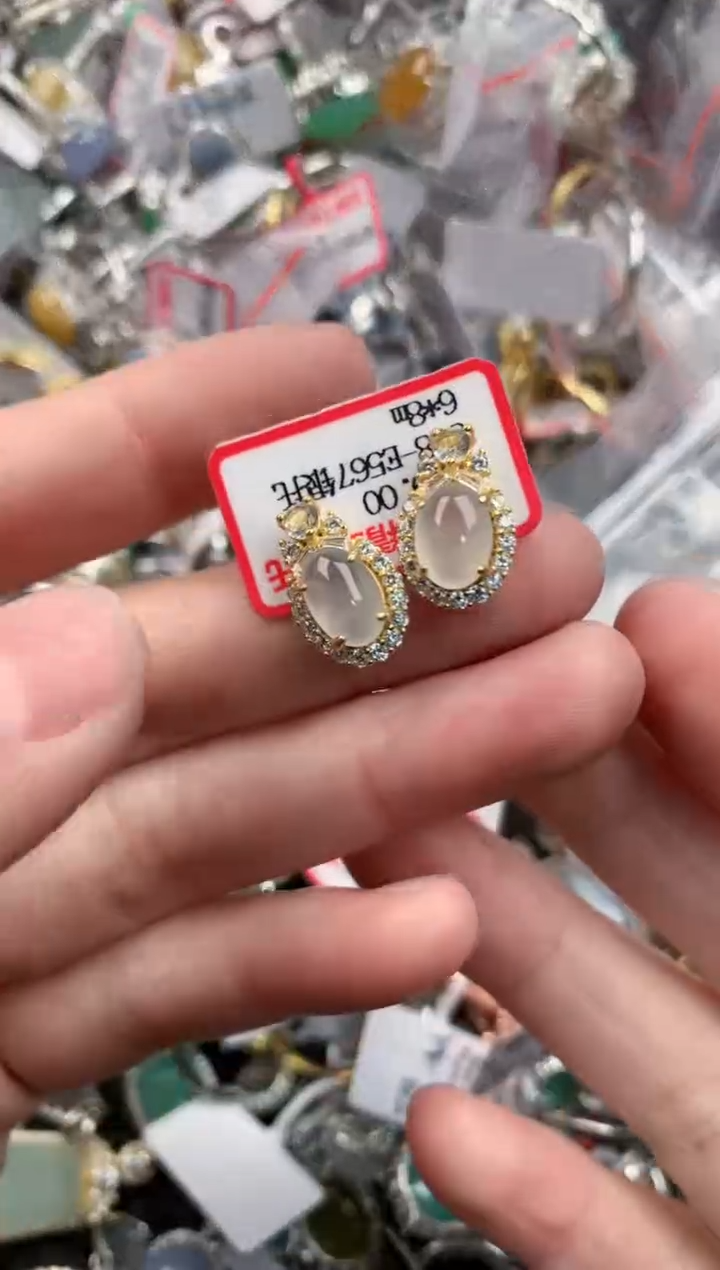 银S925镶嵌戒指翡翠555                1