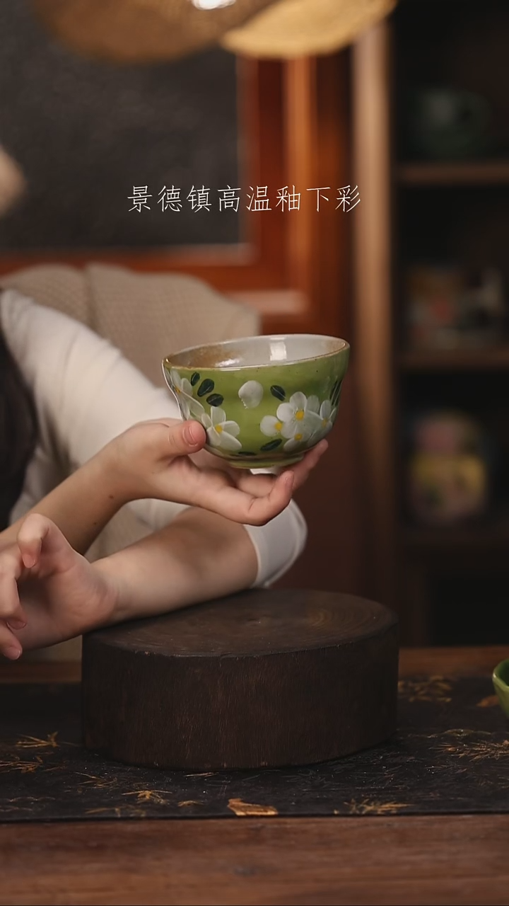 陶瓷景德镇高温釉下手绘陶瓷@L301@