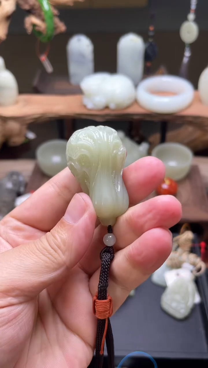 【闪购商品】和田玉手把未镶嵌且末迪克兰百财9007003