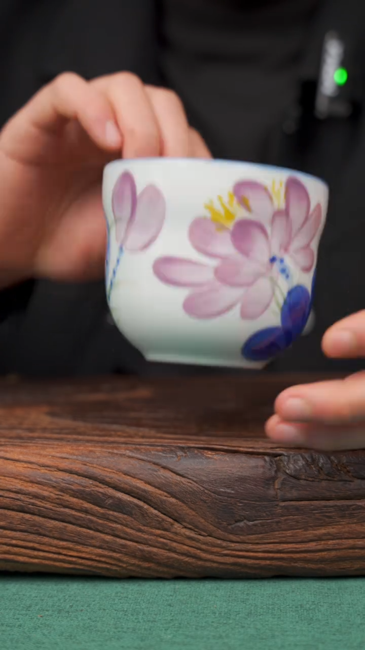 【闪购商品】瓷片42寻一缕瓷香杯釉下手工手绘瓷器