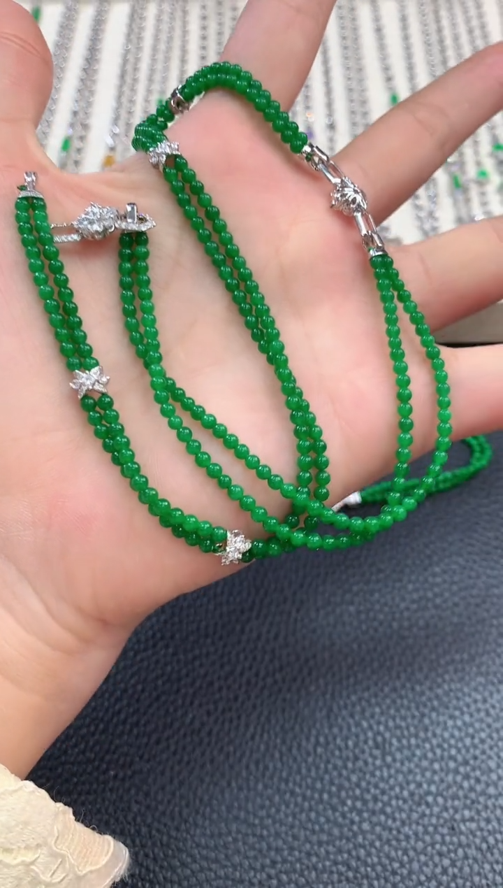 【闪购商品】翡翠项链18K金镶嵌m46 不退换