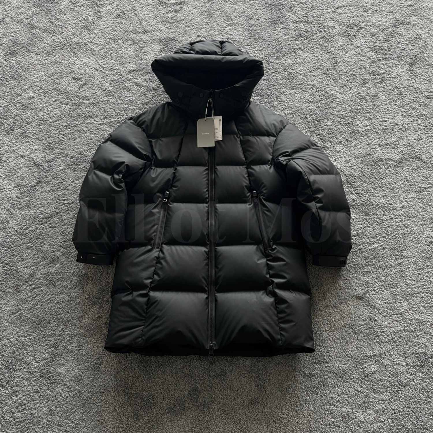 Elliot Mos黑曜石~Down Jacket 可拆卸连帽长款鹅绒服-1584