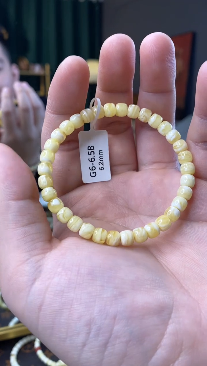 【闪购商品】蜜蜡手串未镶嵌6.2mm老型