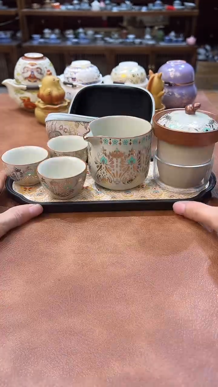 真的很便宜会开片的旅行茶具