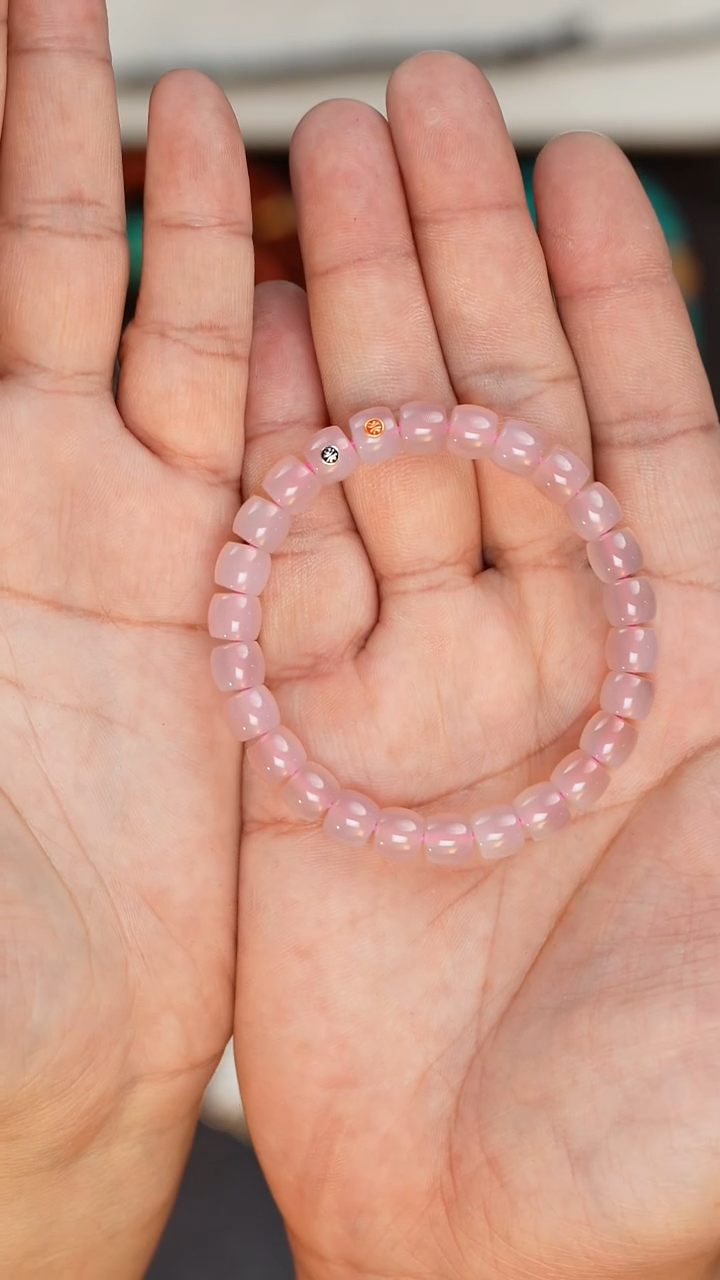 【闪购商品】玛瑙/玉髓手串未镶嵌粉糯手串