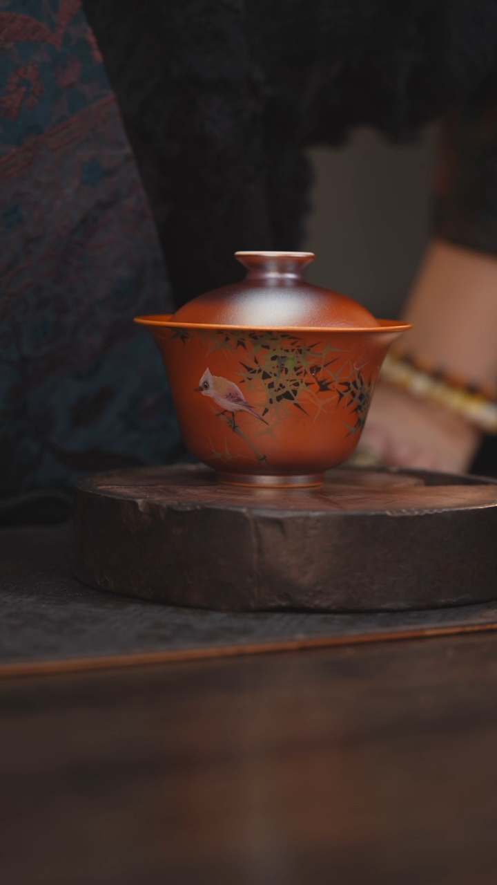 【闪购商品】杯68柴烧柴房陶瓷｜精品手绘盖碗