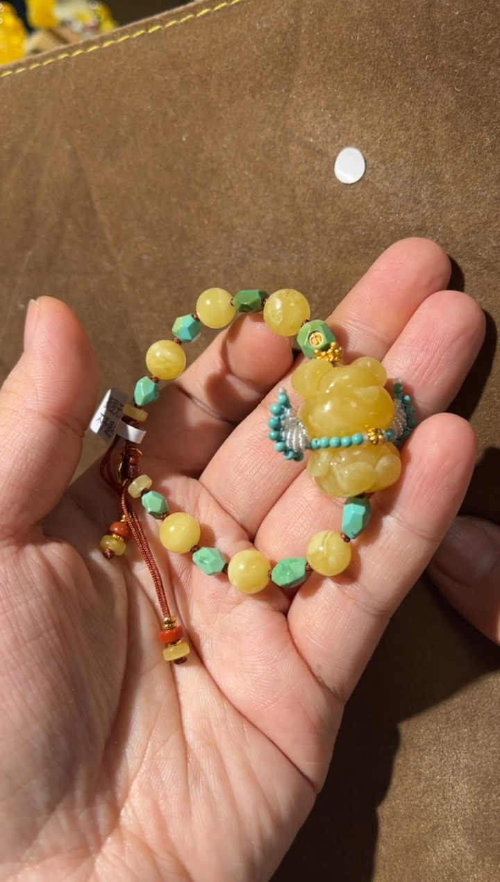 【闪购商品】蜜蜡手链未镶嵌蜜蜡小熊手链