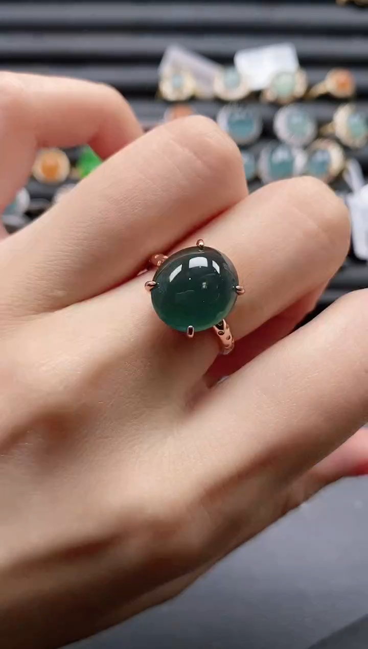 【闪购商品】翡翠戒指银S925镶嵌1111