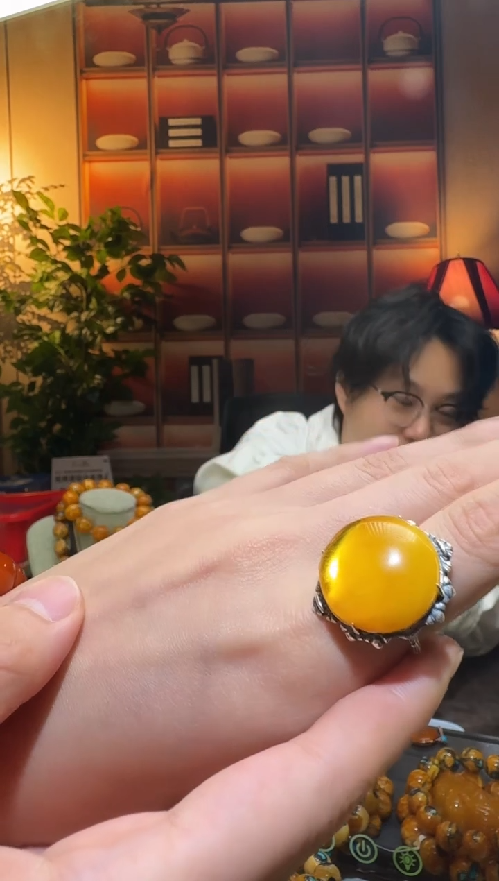 蜜蜡颈饰银S925镶嵌6630天然蜜蜡珠宝奇石