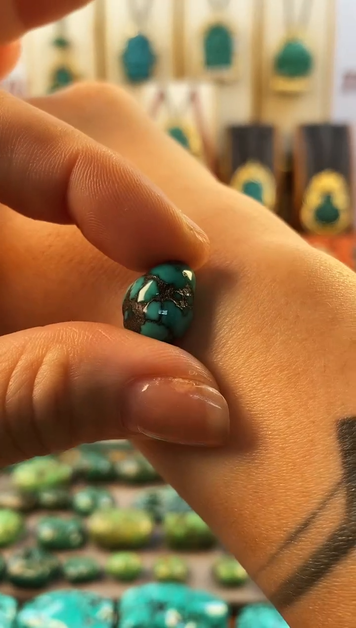 未镶嵌绿松石.网花 单颗 